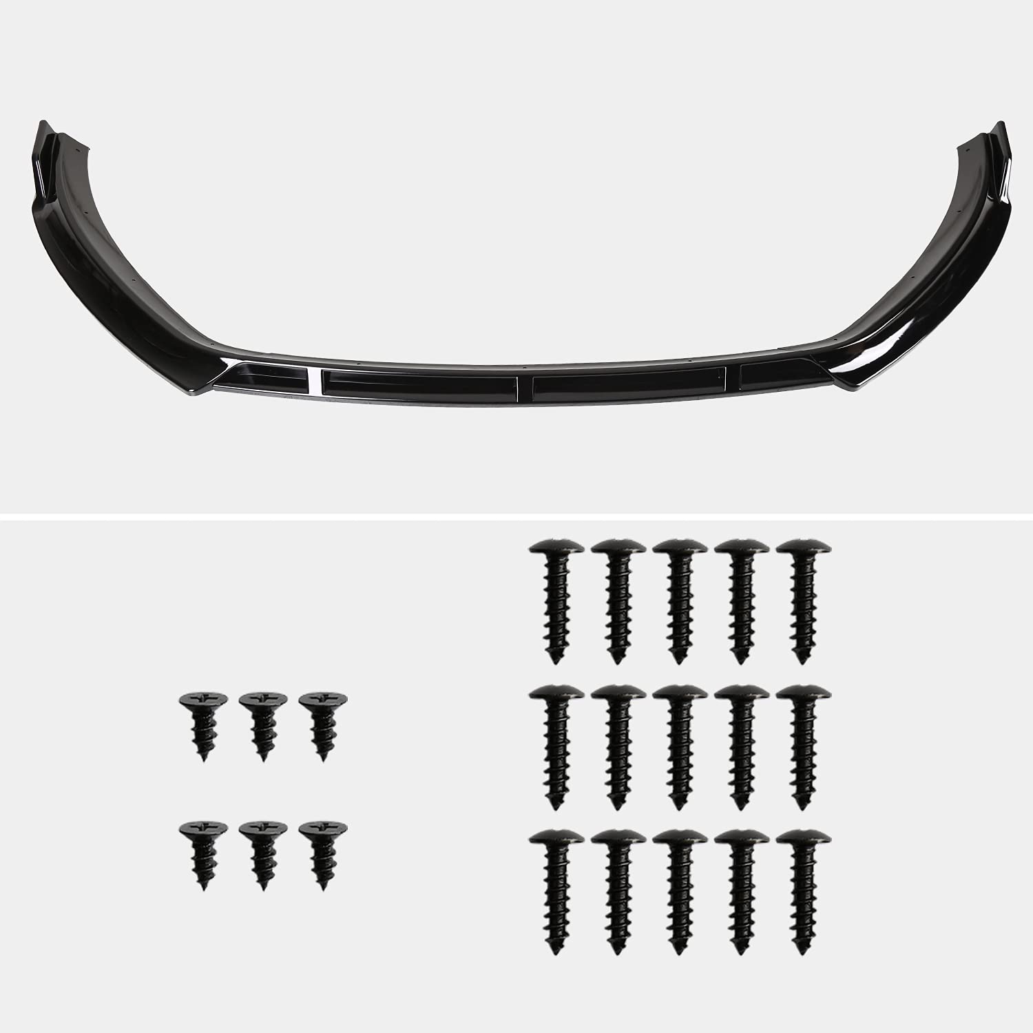 Glossy Black Spec-D Tuning Front Bumper Lip Spoiler Splitter Compatible with 2014-2017 Volkswagen Golf MK7