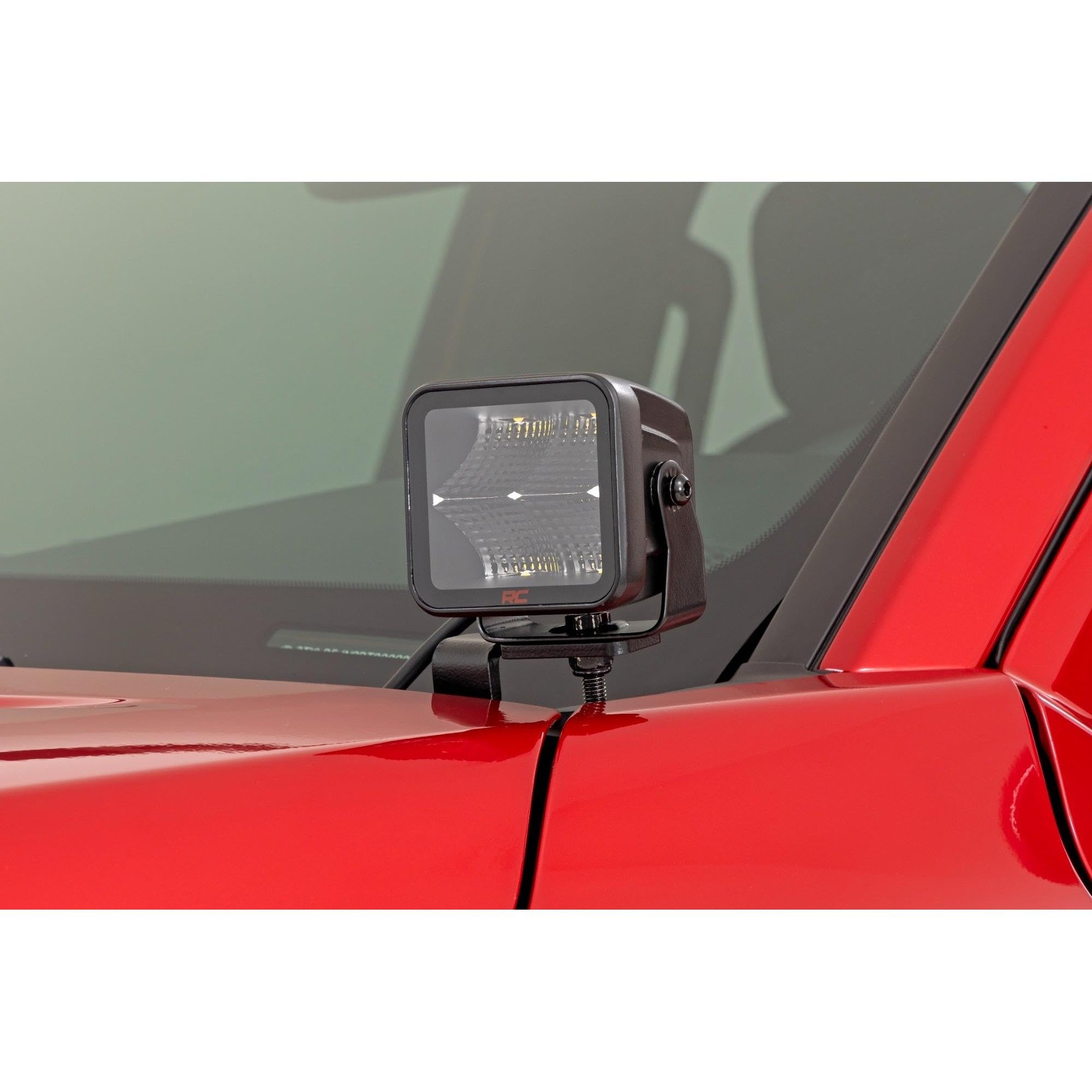 Ditch Light Kit Rough Country for Toyota Tacoma (2024-2025) - Hood Mount, 80W Dual 2" Spectrum Series, 9,600 Lumens, Wide Flood Beam
