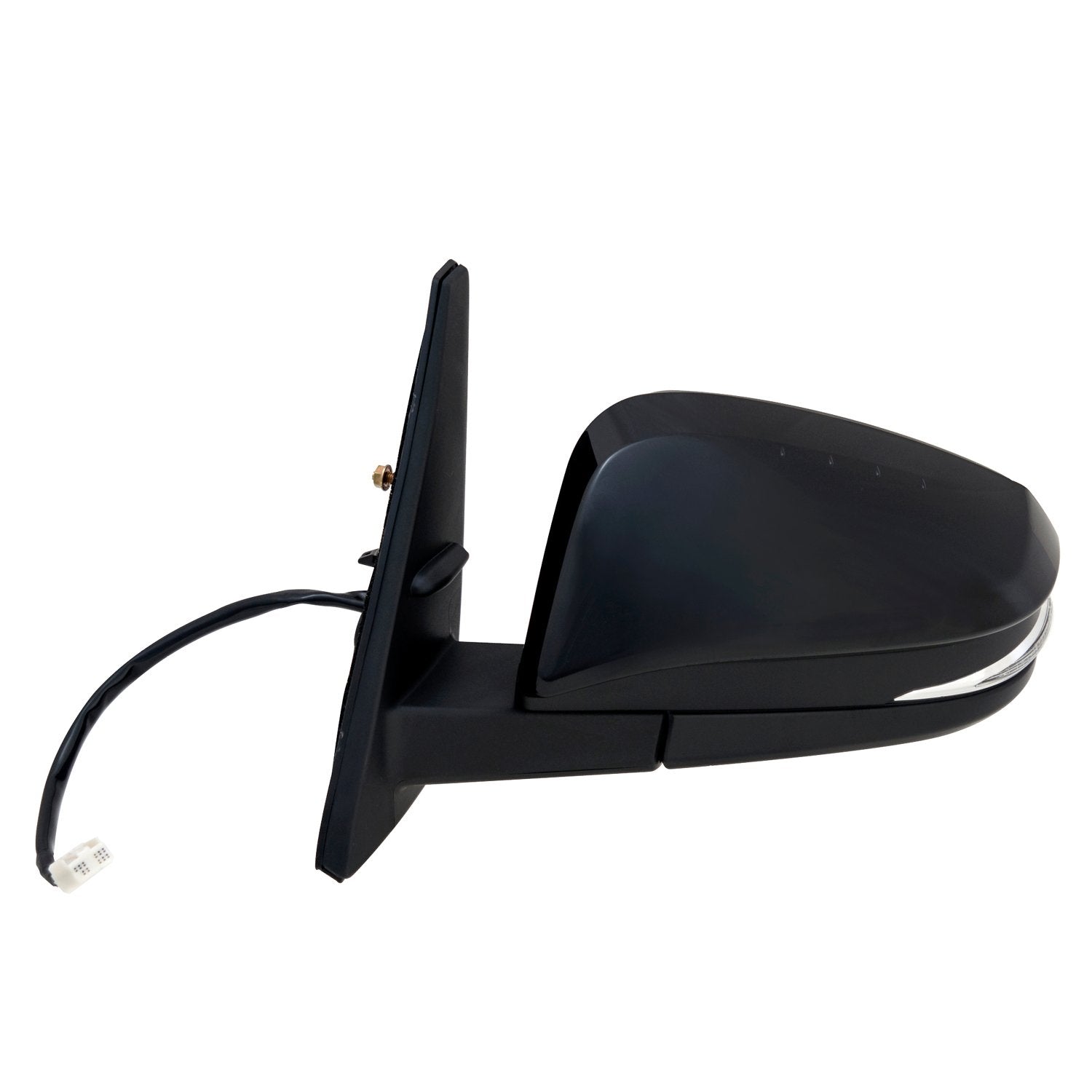 Fit System Mirror Driver Side for Toyota 4 Runner, Textured Black w/PTM Cover, w/Turn Signal, Puddle lamp, Foldaway, Heated Power