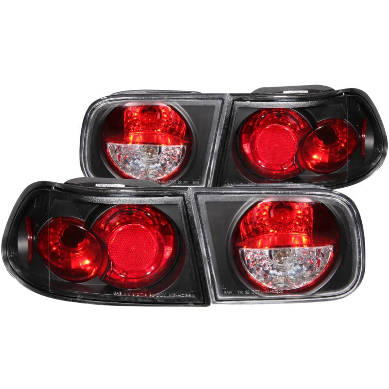 Tail Light Set Anzo USA Euro Clear Lens Pair Black