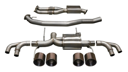 Xtreme Cat-Back Exhaust System Corsa Performance 14999BRZ Dual Rear Exit 3.5 in. Dia. Incl. Muffler/Pipes/Clamps/Quad 5 in. Dual Wall Flat-Cut Pro-Series Bronze Tips