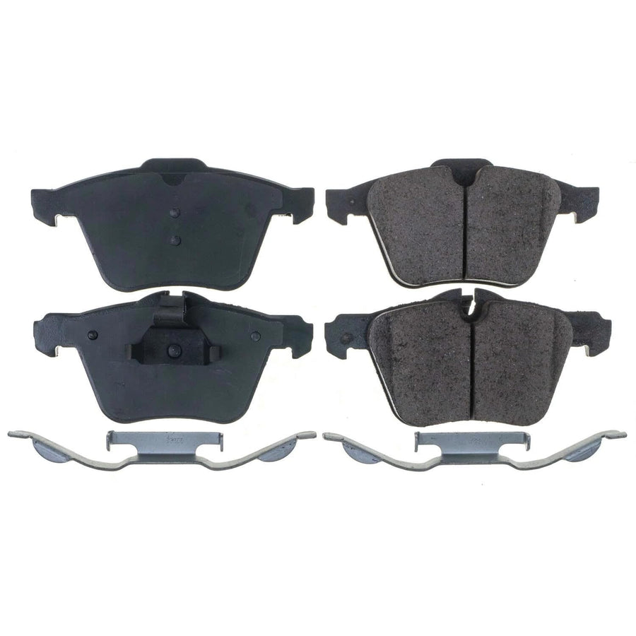 Power Stop Brake Kit Front For Jaguar S-Type 2006-08 |Super V8 2006-09 |XF 2009-15 |XJ 2010-18 |XJR 2006-09 |Jaguar XK 2010-15 - Ceramic Brake Pads With Installation Hardware, 17-1240
