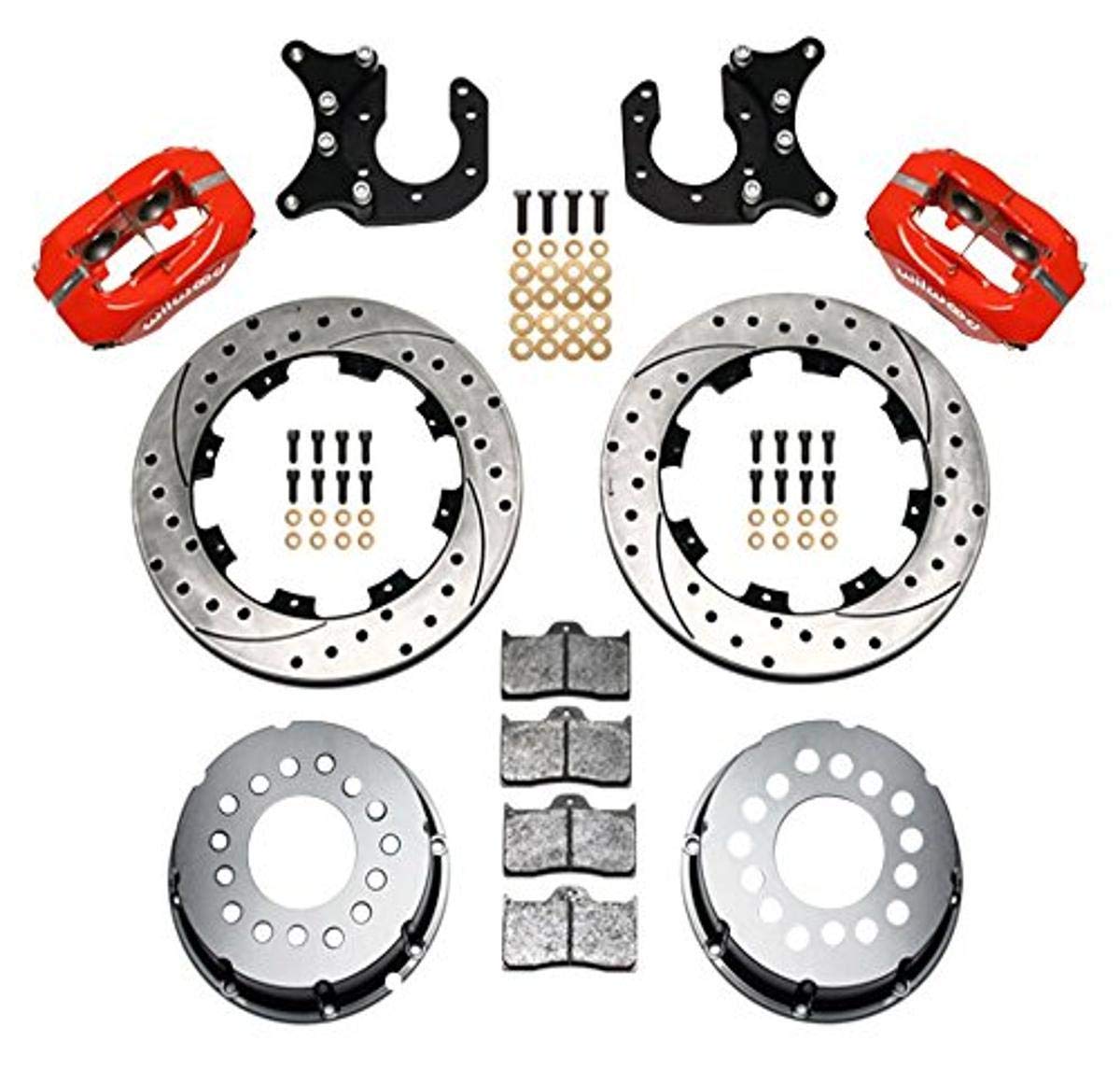 Wilwood 140-2118-DR Engineering Disc Brake Kit (New BigFord Drilled Red P/S Rear)