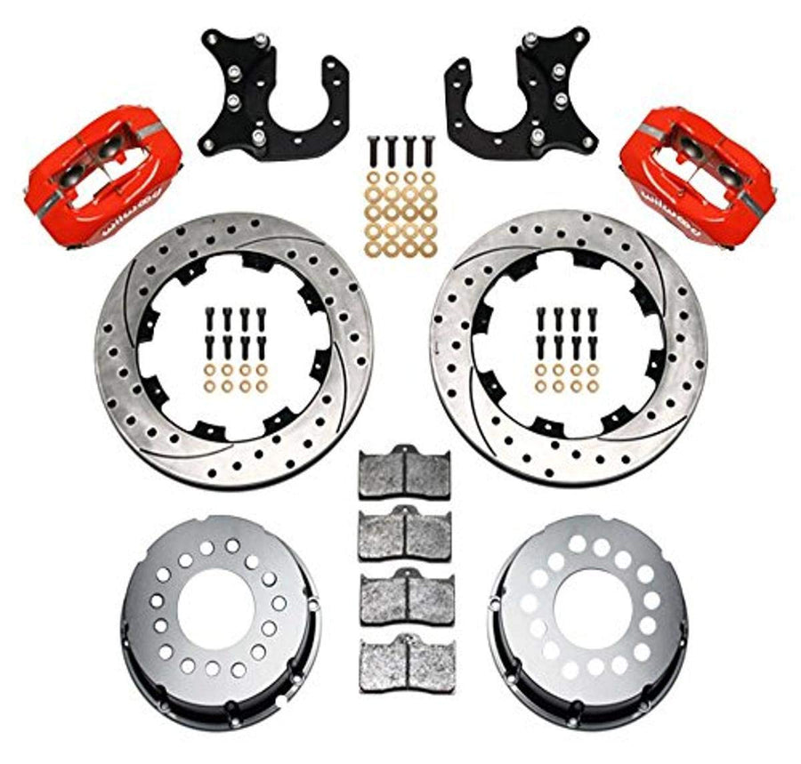 Wilwood 140-2118-DR Engineering Disc Brake Kit (New BigFord Drilled Red P/S Rear)