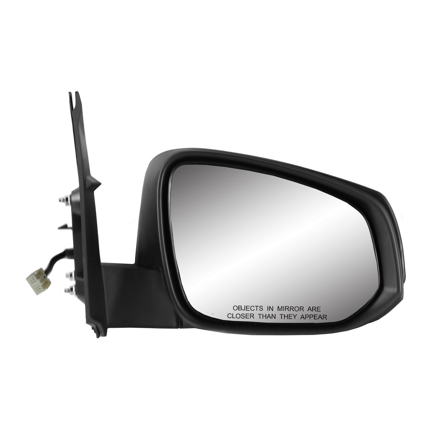 Passenger Side Fit Mirror for Toyota Tacoma, Textured Black w/PTM Cover, Foldaway, w/o Puddle lamp, w/o spot Mirror, w/o Blind spot Detection System, Heated Power (70213T)