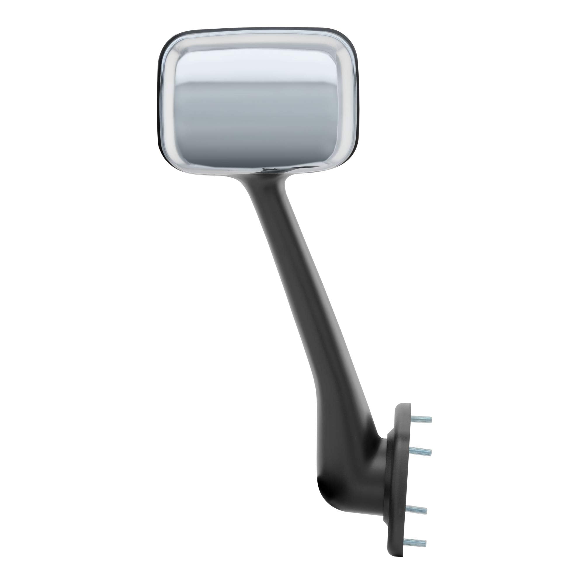 8 x 6-Inch Retrac Pedestal-Mount Passenger-Side Convex Mirror Assembly, Black ABS Plastic