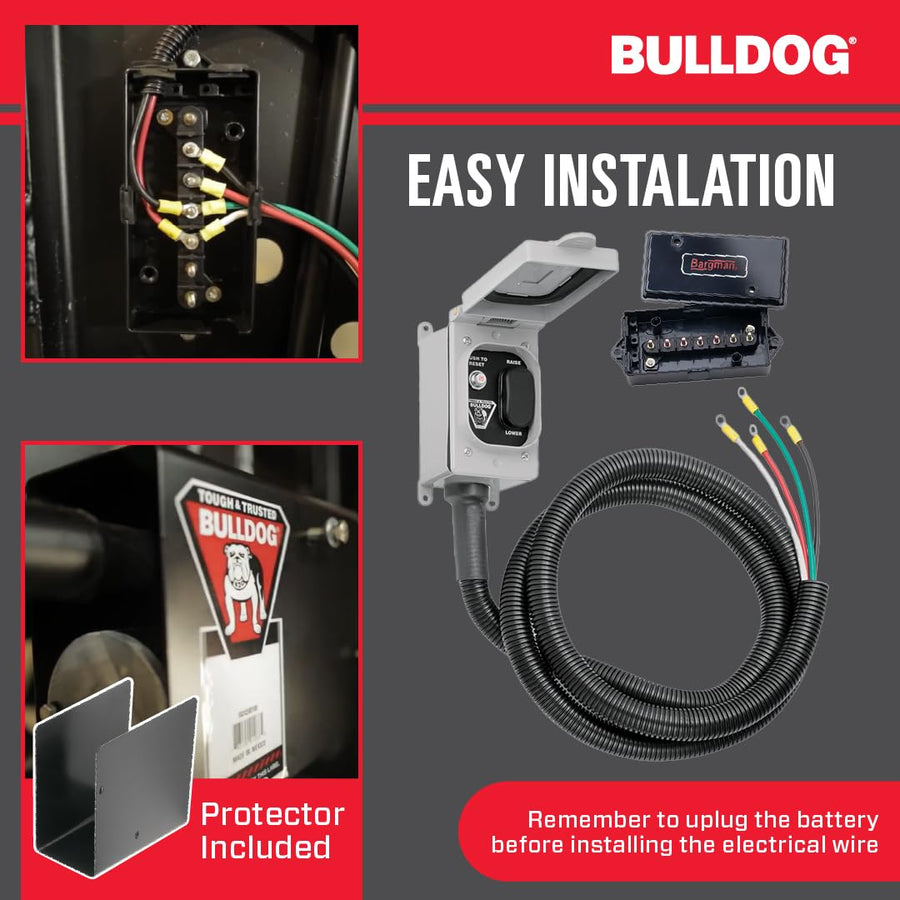 Bulldog Electric Powered Kit 1824200100, 7500 lbs Capacity, Only Compatible with Single-Speed Square Bulldog Jacks