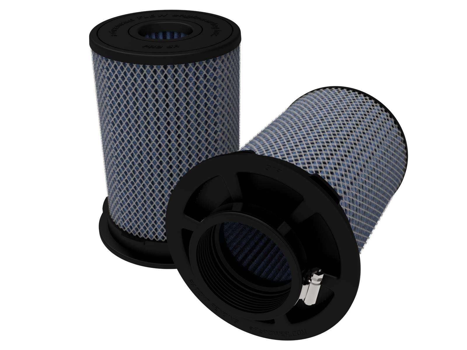 Momentum Intake Replacement Air Filter aFe POWER w/Pro 5R Oiled Media - 3" Inlet, 8" Tall - #20-91203RM