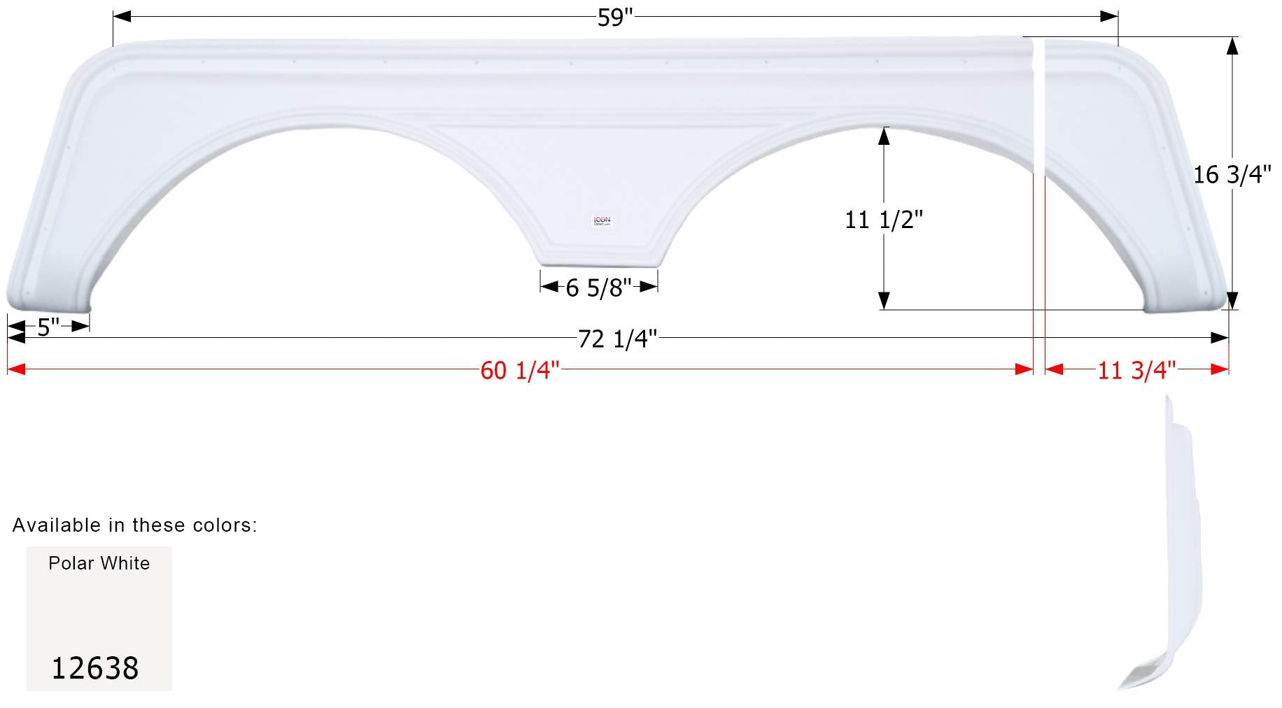 Fender Skirt ICON, Tandem, Sunnybrook, FS2638, Polar White