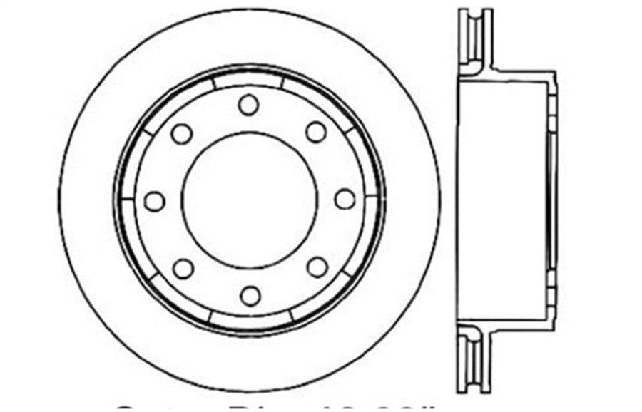 Rear Right StopTech 128.66043R Sport Cross Drilled Brake Rotor