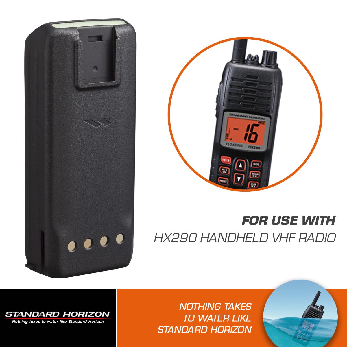 FNB-110LI Standard Horizon Battery Pack, 2300 mAh Lithium Ion