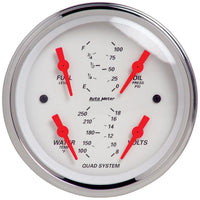 Quad Gauge Auto Meter 1312 Arctic White