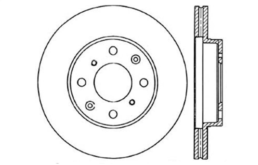 Sport StopTech 128.40023R Cross Drilled Brake Rotor (Front Right), 1 Pack