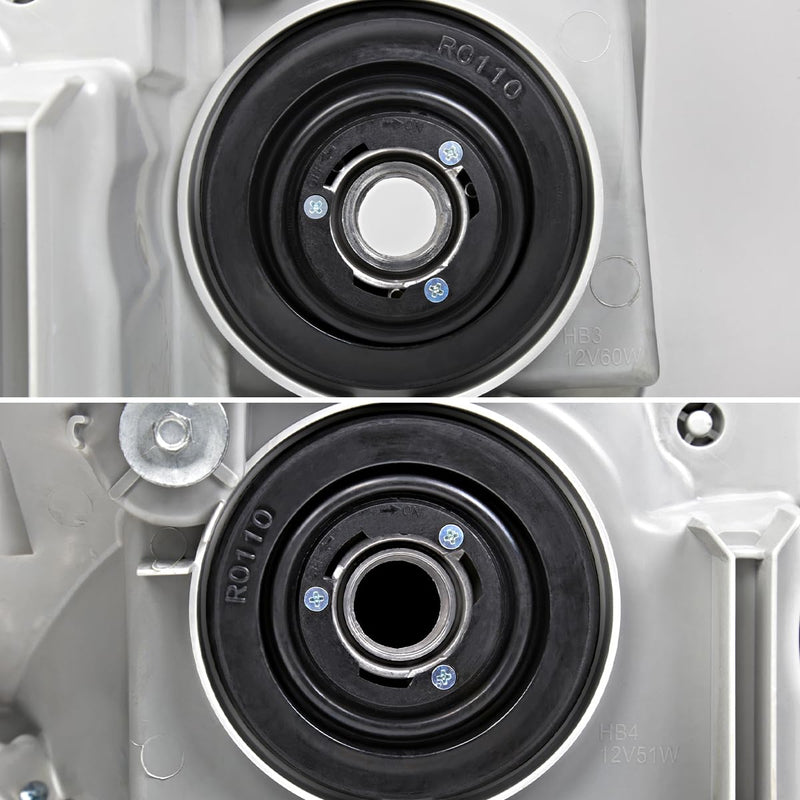 Black Headlights SPEC-D TUNING Compatible with 2003-2005 Toyota 4Runner, Left + Right Head Lamps Assembly