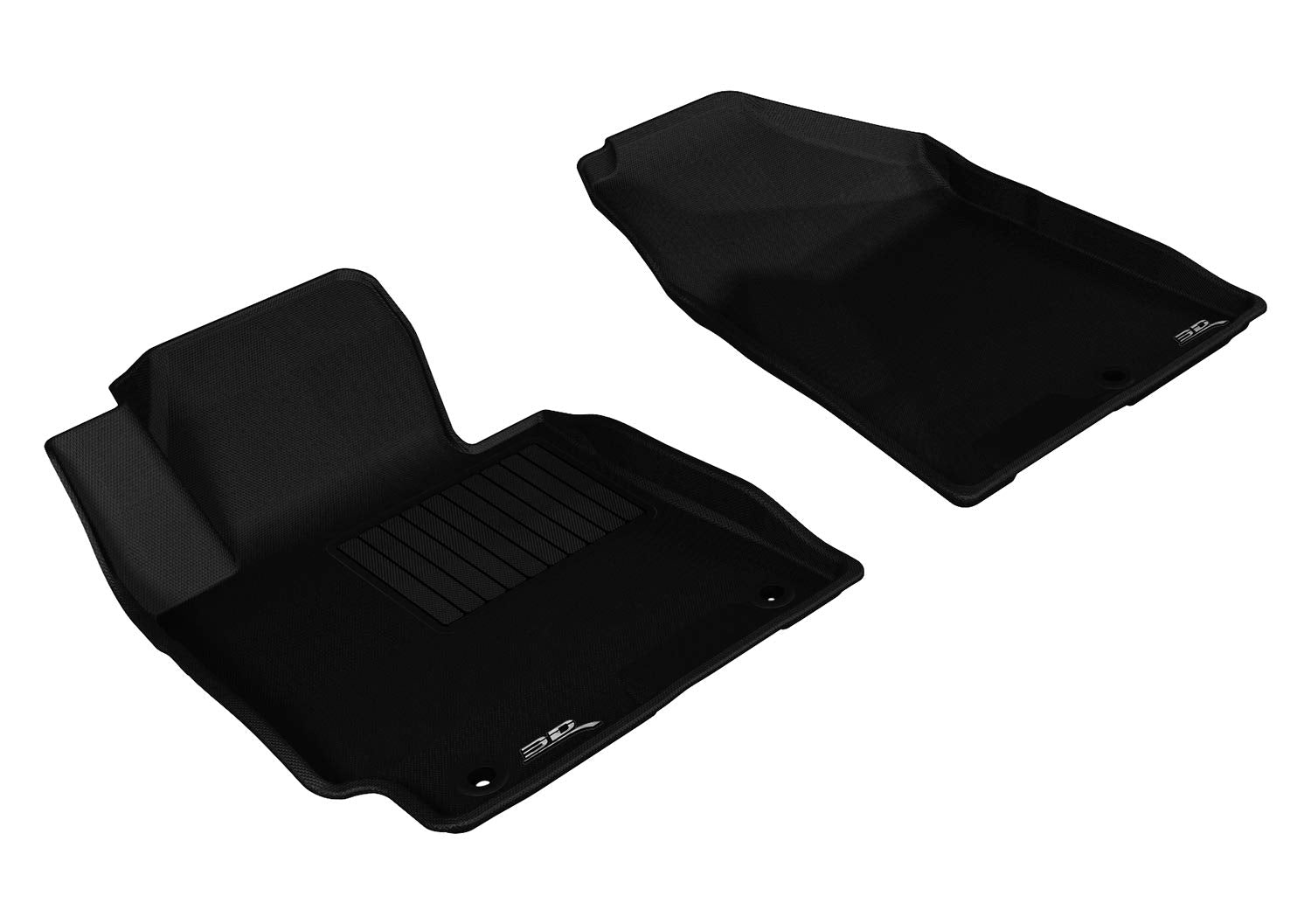 3D MAXpider - Custom Fit L1KA01711509 Front Row All-Weather Floor Mat for Select Kia Forte Models - Kagu Rubber (Black)