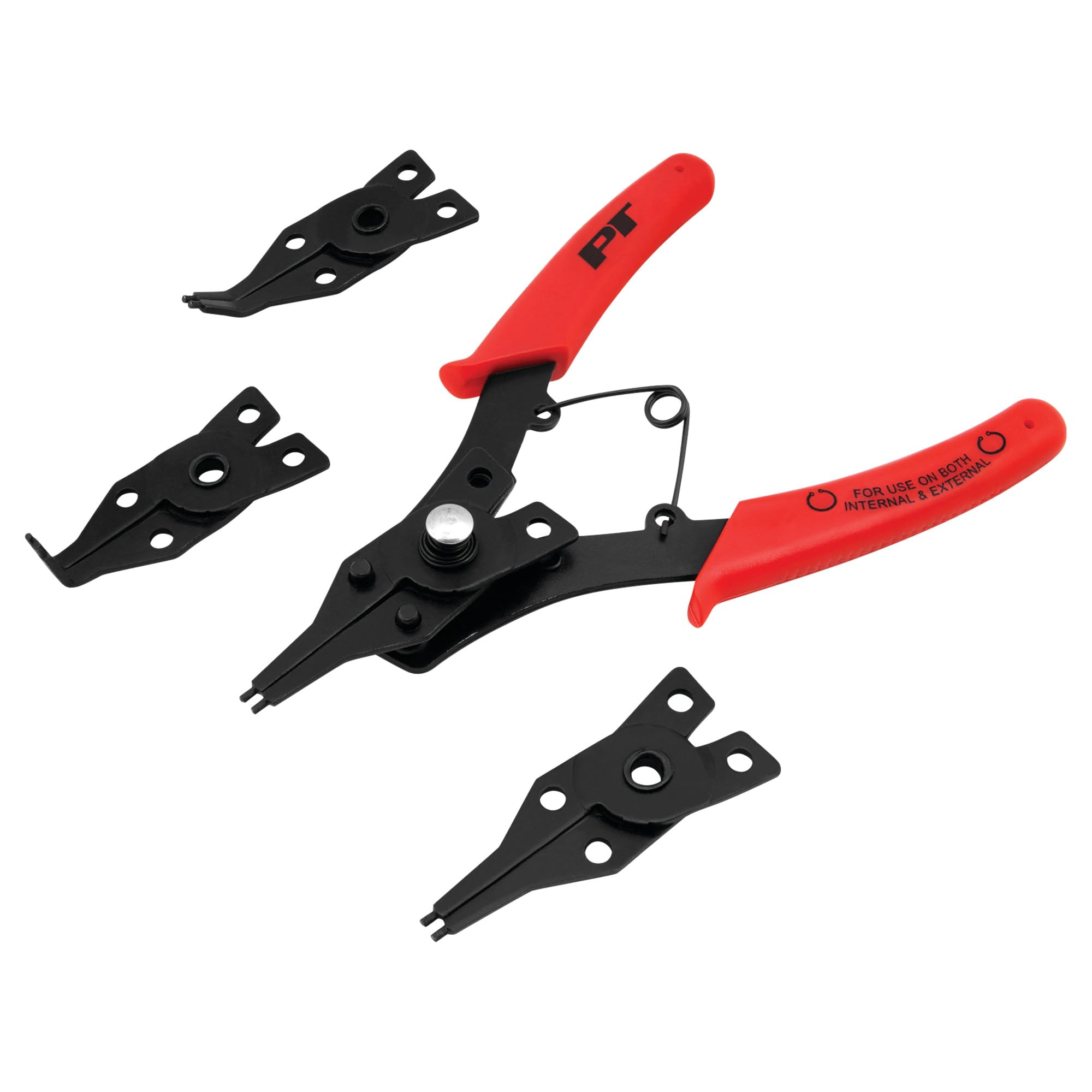 W1159 Performance Tool 5-Piece Interchangeable Jaw Snap Ring Plier Set, Straight, 45 degree & 90 Degree