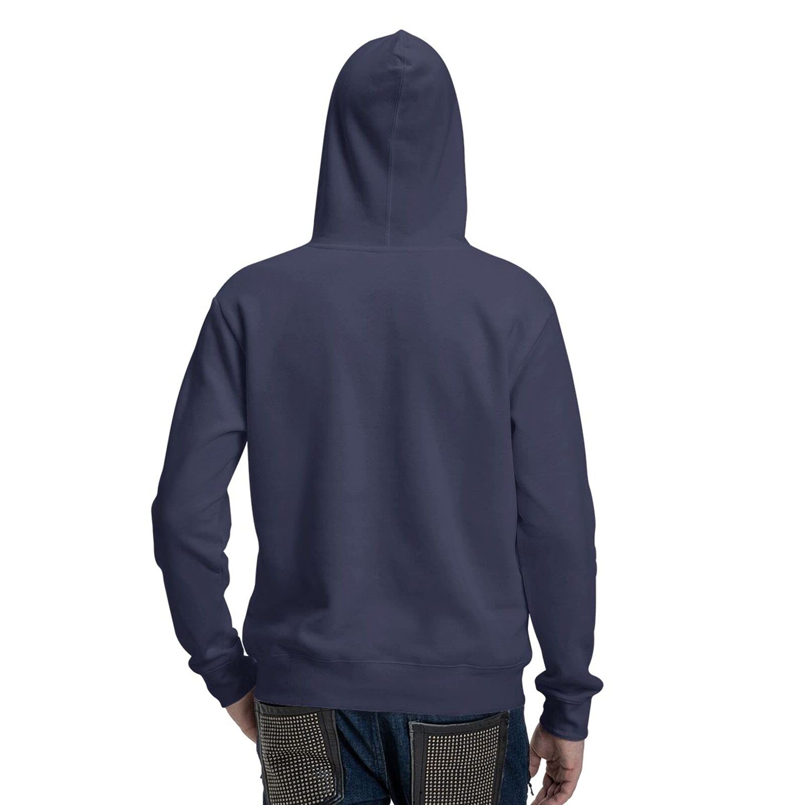 Majestic Dog 3D Printing Personalized Cartoon Hoodie Hoodie Fleece Round Tie Pocket Pullover Sweater Fall and Winter Pullover Thickening, Navy, XX-Large