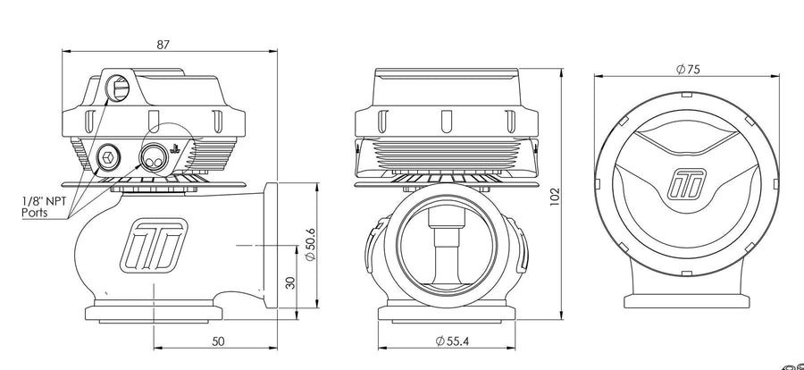 Turbosmart WG40 Gen-V Comp-Gate40 14psi Purple