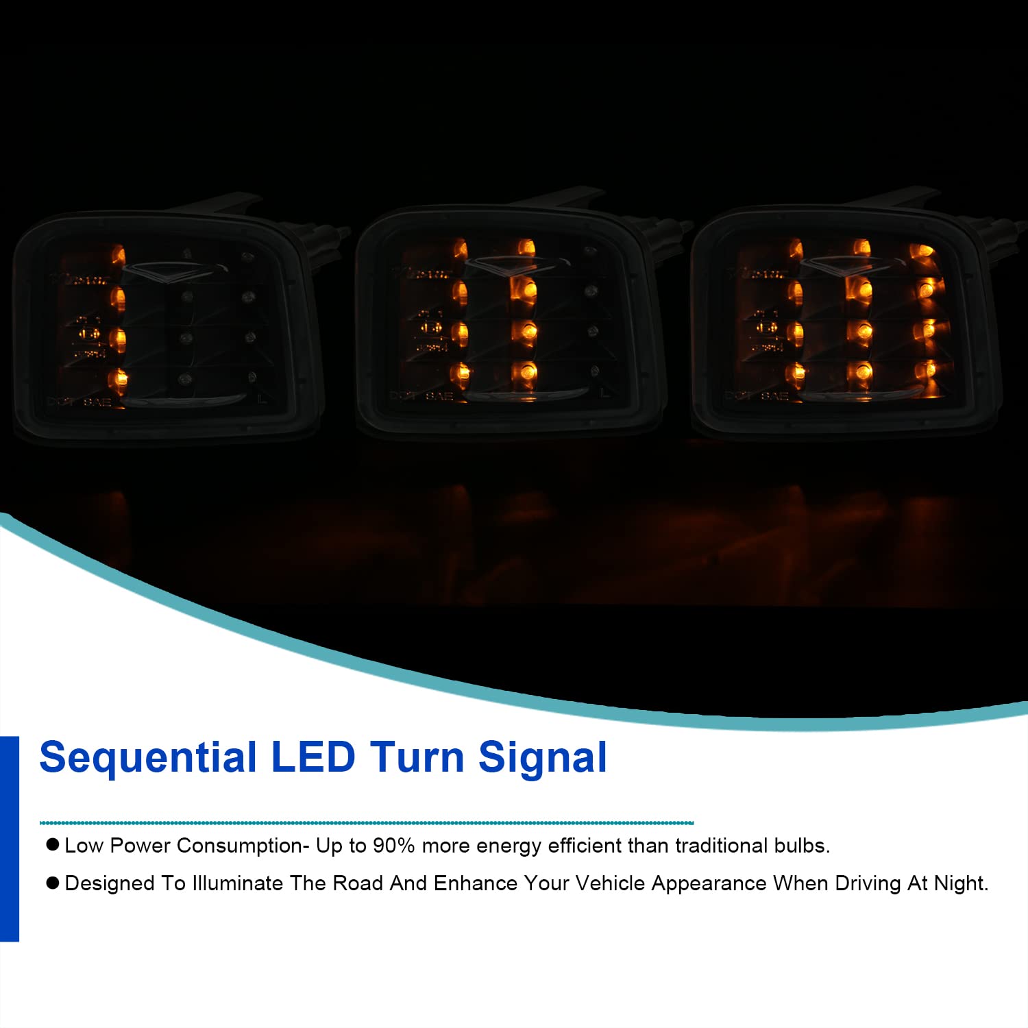 Sequential LED Bumper Lights SPEC-D TUNING Compatible with 2015-2021 Subaru Impreza WRX/STI, L+R Pair Assembly