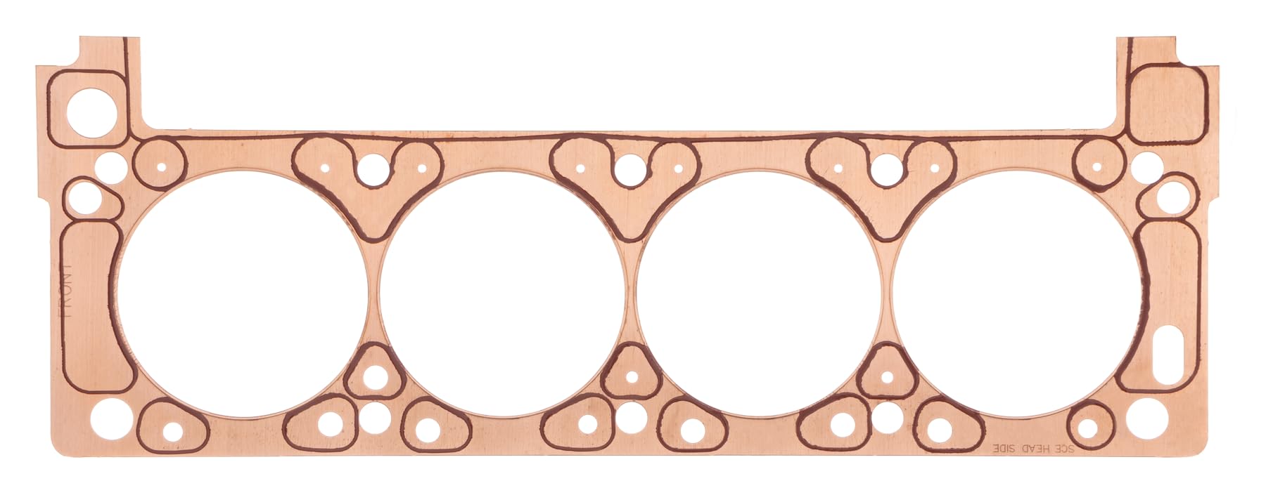 Cylinder Head Gasket, SCE Gaskets, ICS Titan, 4.155 in Bore, 0.060 in Compression Thickness, Copper, Driver Side, Small Block Ford, Each