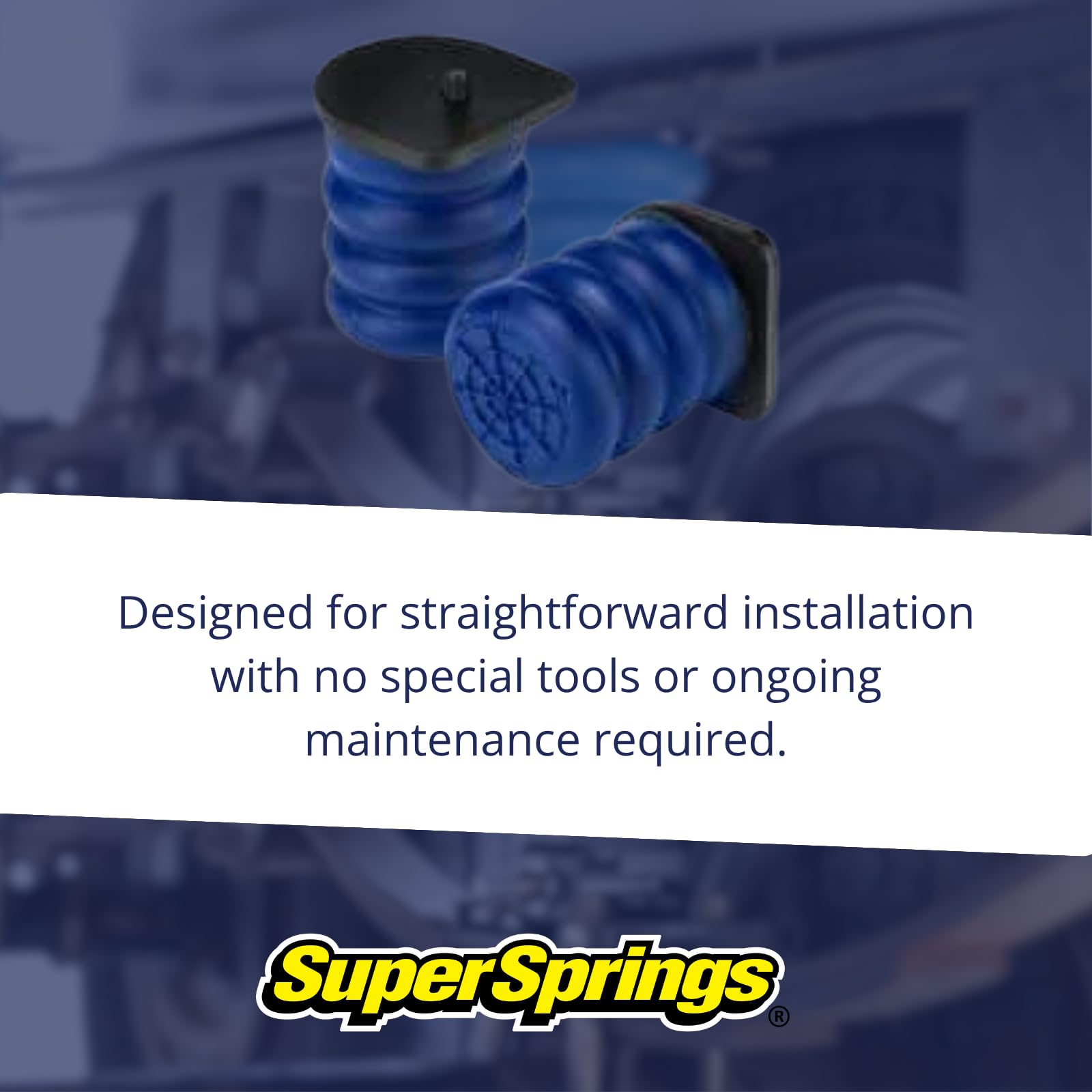SuperSprings SumoSprings SSR-311-40 Rear for Dodge RAM ProMaster City Left/Right Pair 1400 (lb) Capacity at 50% Compression Made in the USA, Blue