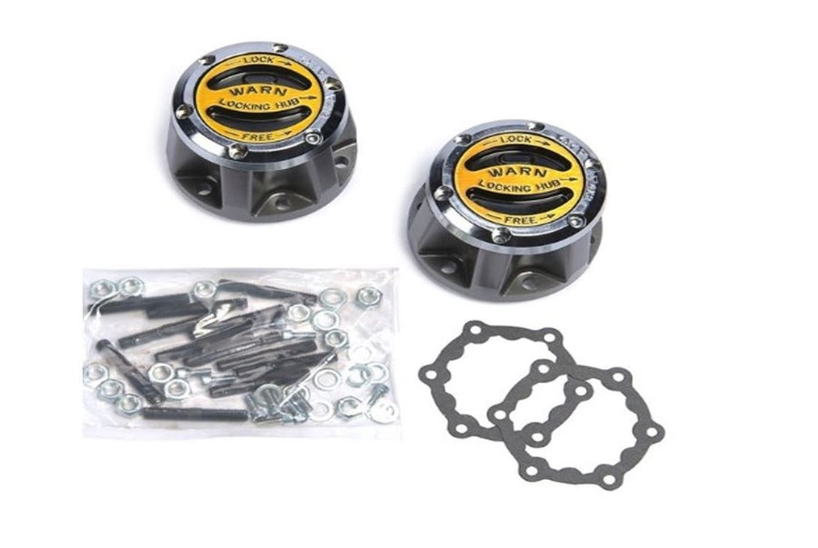 Premium WARN Manual Locking Hub with Zinc Aluminum Alloy Dial, Dual Seals and 28 Splines, Chrome, 1 Pair
