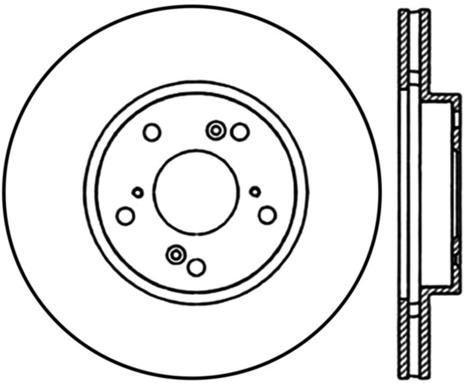 Premium Brake Rotor Centric Parts 120.40036 - Diameter 282MM/11.1” 5-Stud option