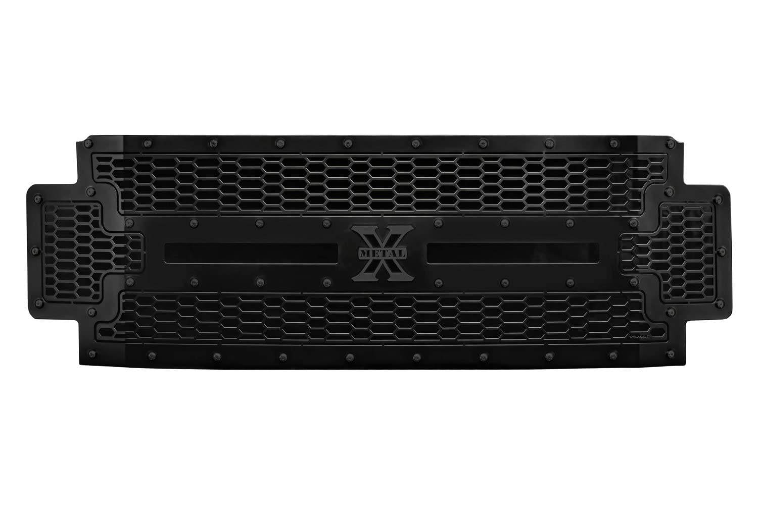 2017-2019 Stealth Laser X Grille Super Duty, Black, 1 Pc, Replacement, Black Studs, Does Not Fit Vehicles with Camera - PN #7715471-BR