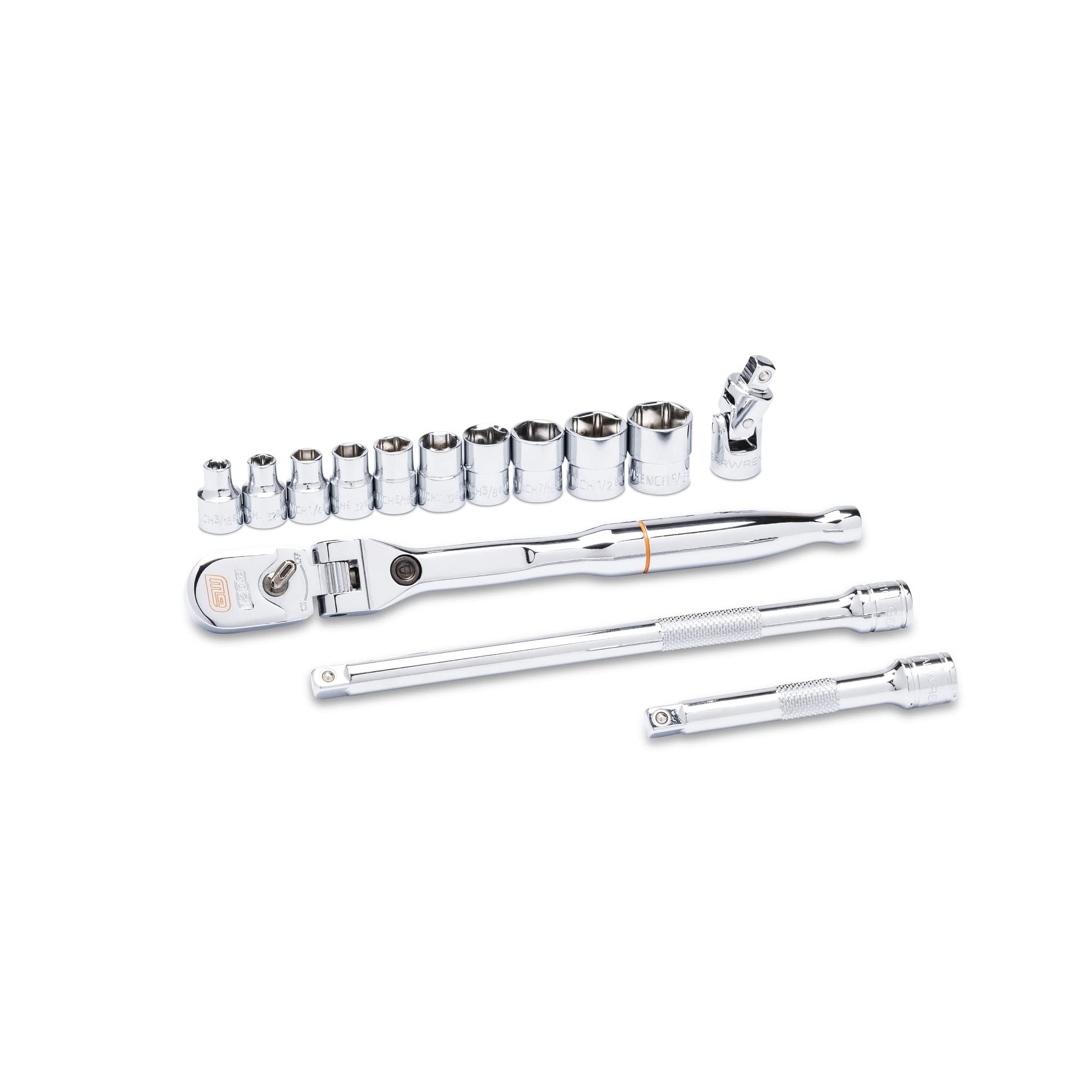 14 Piece GEARWRENCH 1/4" Drive 120XP Stubby Socket MTS SAE - 81391