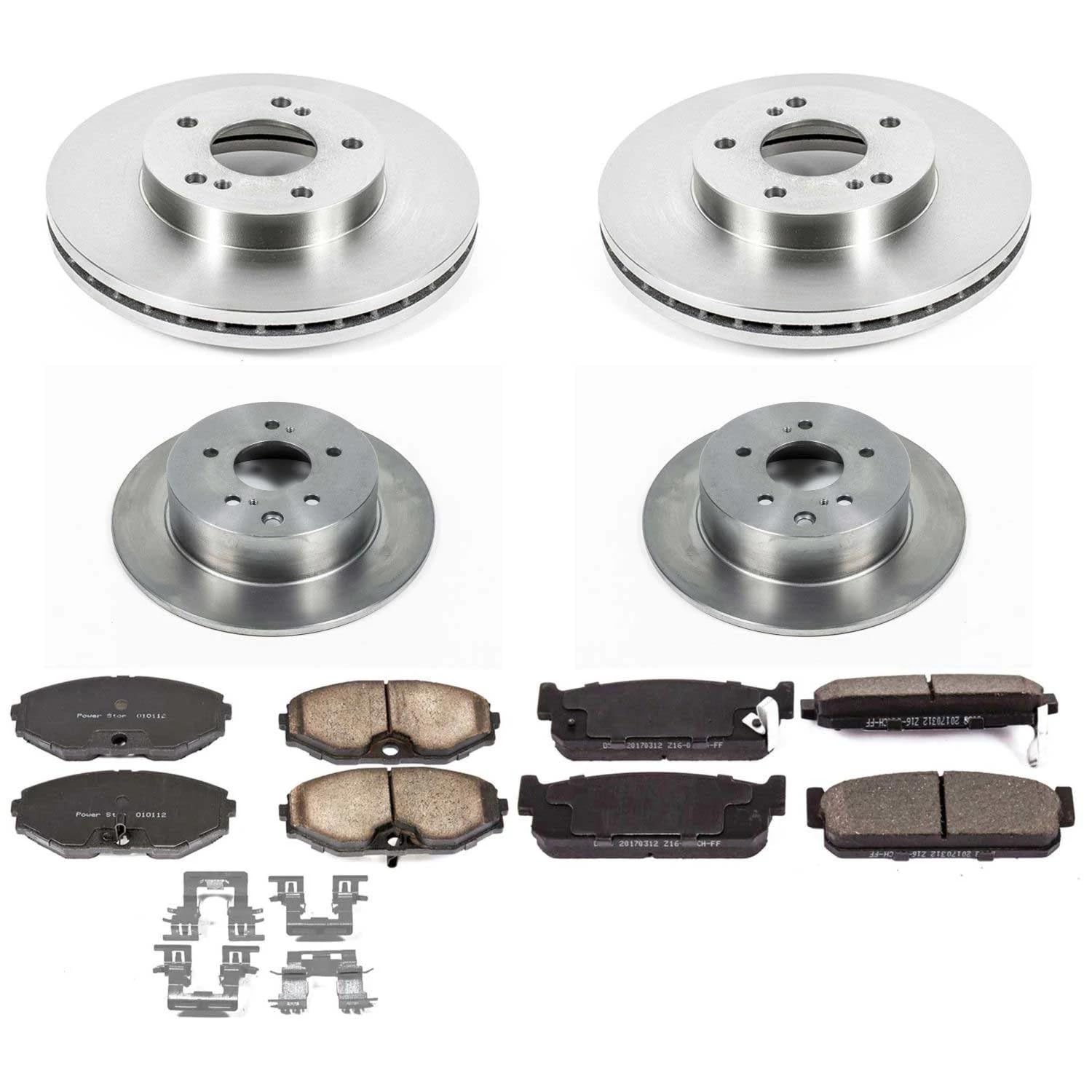 POWERSTOP Autospecialty KOE734 Front and Rear Replacement Brake Kit-OE Brake Rotors & Ceramic Brake Pads For INFINITI Q45 1994-1996 [Model Specific]
