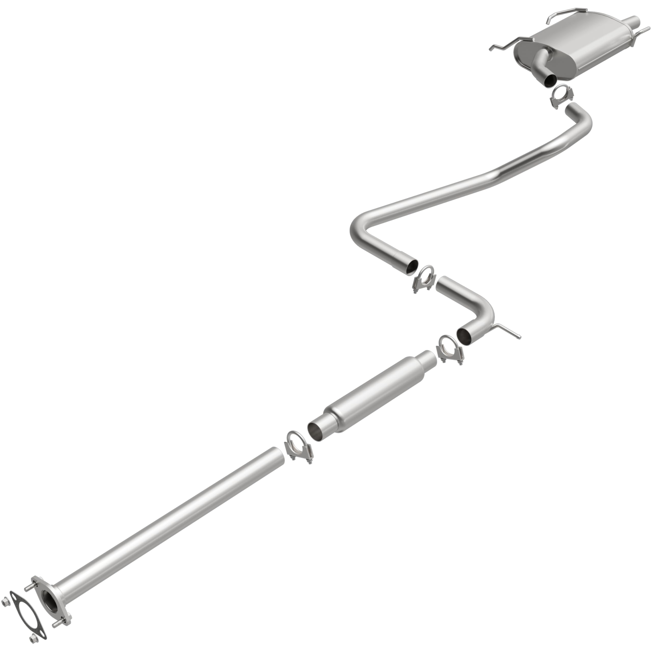 Replacement BRExhaust Exhaust System Kit 106-0728: Compatible with 1998-2001 Nissan Altima 2.4L