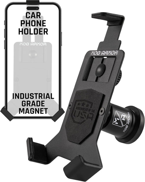 Heavy Duty Mob Armor Magnetic Phone Mount for Car - Universal Car Phone Holder for iPhone & Android, Strong Magnet for Off-Road & Commercial Vehicles, Cell Phone Car Accessories for Women & Men