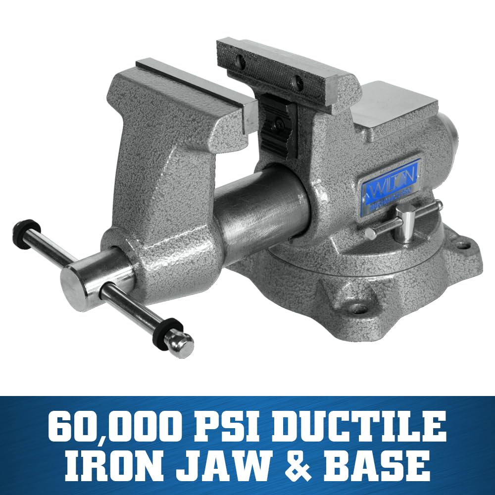 Wilton Pro Mechanics Bench Vise, 4-1/2" Jaw Width, 4" Jaw Opening, 3-1/2" Throat (Model 845M)