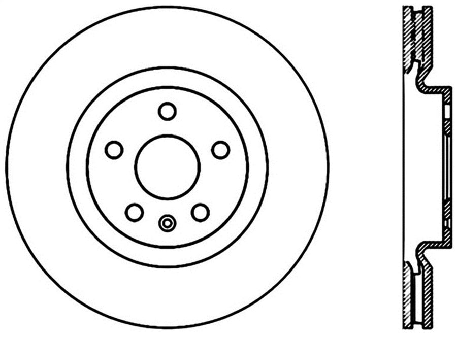 Sport StopTech 128.62108R Cross Drilled Brake Rotor (Front Right), 1 Pack