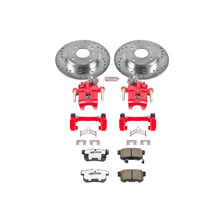 Power Stop Front Brake Kit KC3167-36 Z36 Truck and Tow Brake Pads with Drilled Slotted Brake Rotors and Calipers For 2010-2021 Ford Expedition | 2010 2011 Ford F150 [6 Lug] | 2010-2021 Navigator