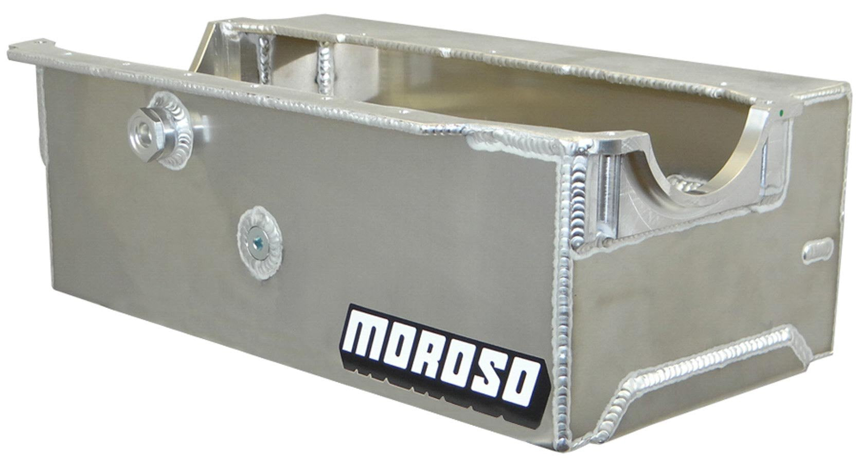 Moroso Aluminum Circle Track 21330 Oil Pan, Wet Sump, Fits Pre 85 Small Block Chevy Engines in Sprint Car, 7.25" Depth
