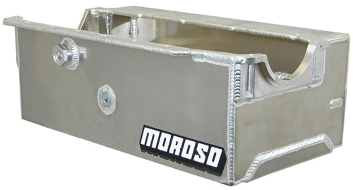 Moroso Aluminum Circle Track 21330 Oil Pan, Wet Sump, Fits Pre 85 Small Block Chevy Engines in Sprint Car, 7.25" Depth