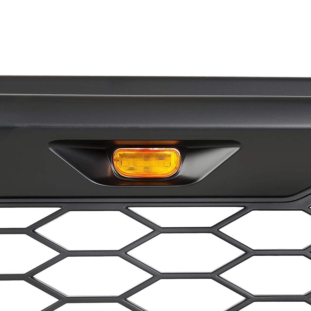 Matte Black Mesh Grille w/LED Lamps SPEC-D TUNING Compatible with 1999-2002 Chevy Silverado 1500