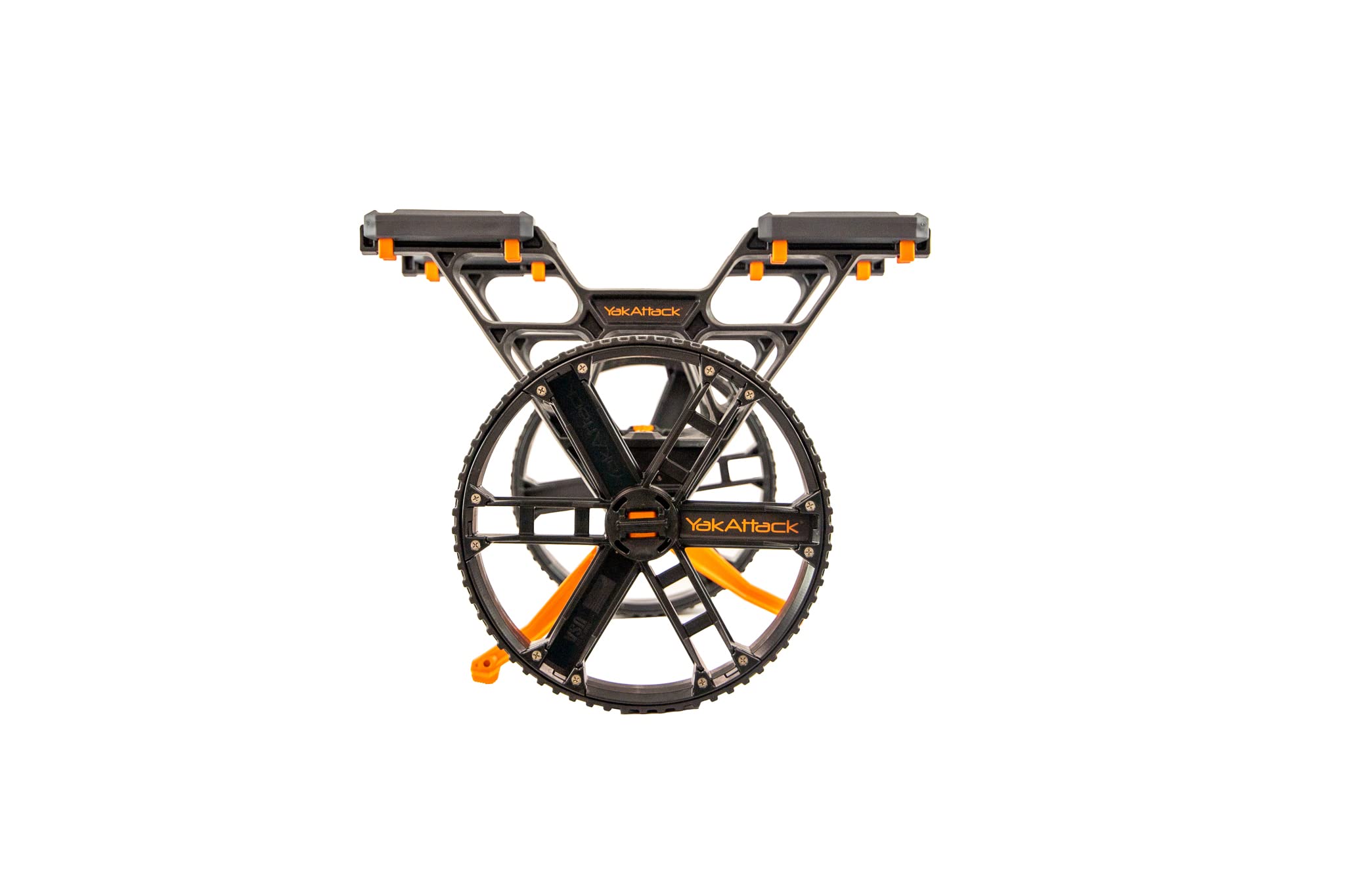 TowNStow YakAttack Bunkster Kayak Cart | Adjustable Dolly for Canoe & SUP Transport | Heavy Duty Carrier - Orange | 450 lb Capacity | Quick Collapse Design | 12” Wheels | No Tools Required