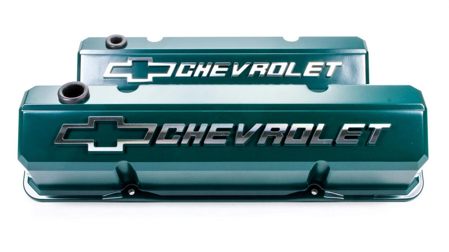 Slant Edge Proform 141-933 Valve Cover for Small Block Chevy, Green