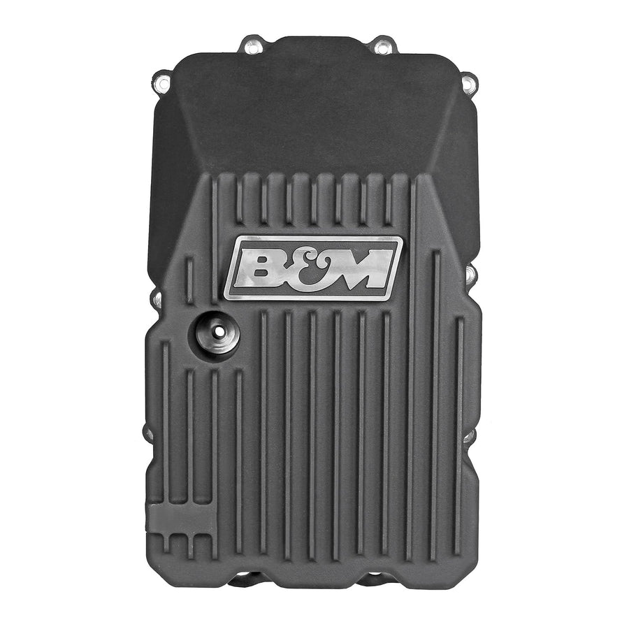 Hi-Tek B&M 70393 Deep Transmission Oil Pan - Black anodized Finish - Each