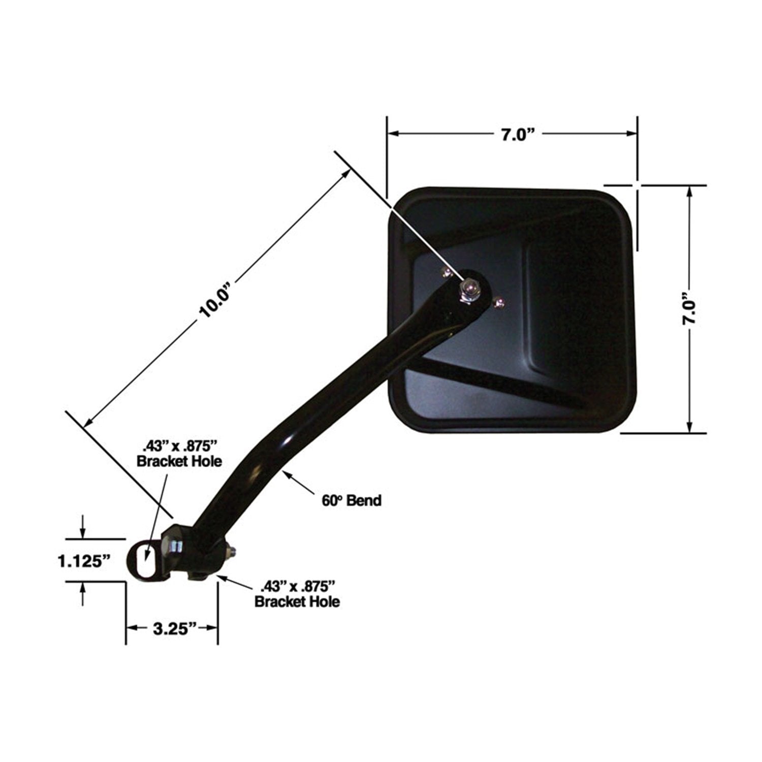 Jeep Wrangler CIPA 44800 Replacement Driver Side Mirror, Black
