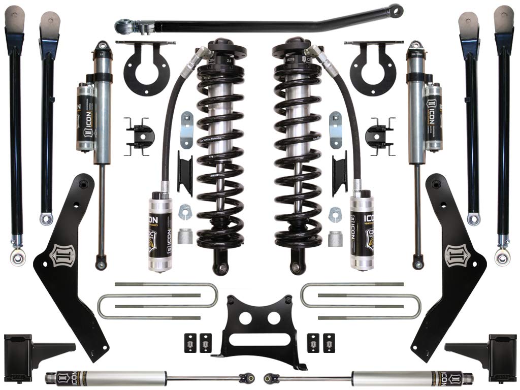 4-5.5" Lift, ICON Stage 5 Coilover Conversion System, Compatible with 2011-2016 Ford F250/F350, K63135