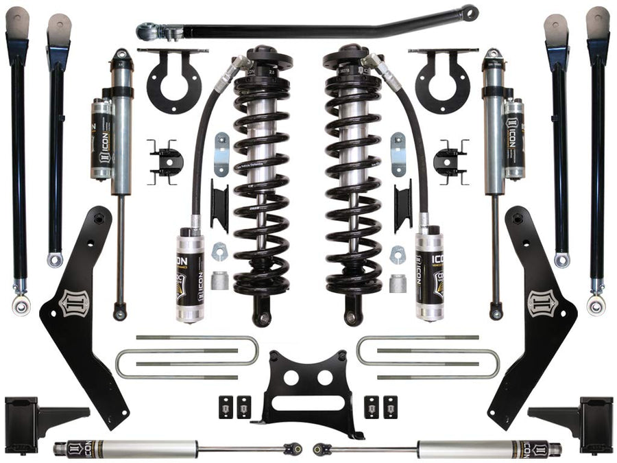 4-5.5" Lift, ICON Stage 5 Coilover Conversion System, Compatible with 2011-2016 Ford F250/F350, K63135