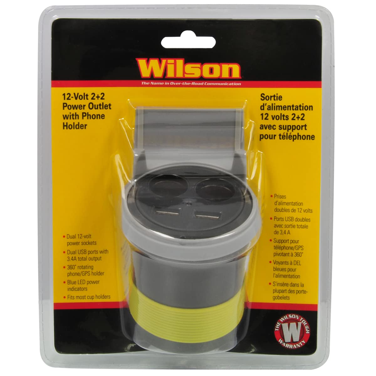 305POWERCUP Wilson 12 Volt 2+2 Power Outlet with Phone Holder