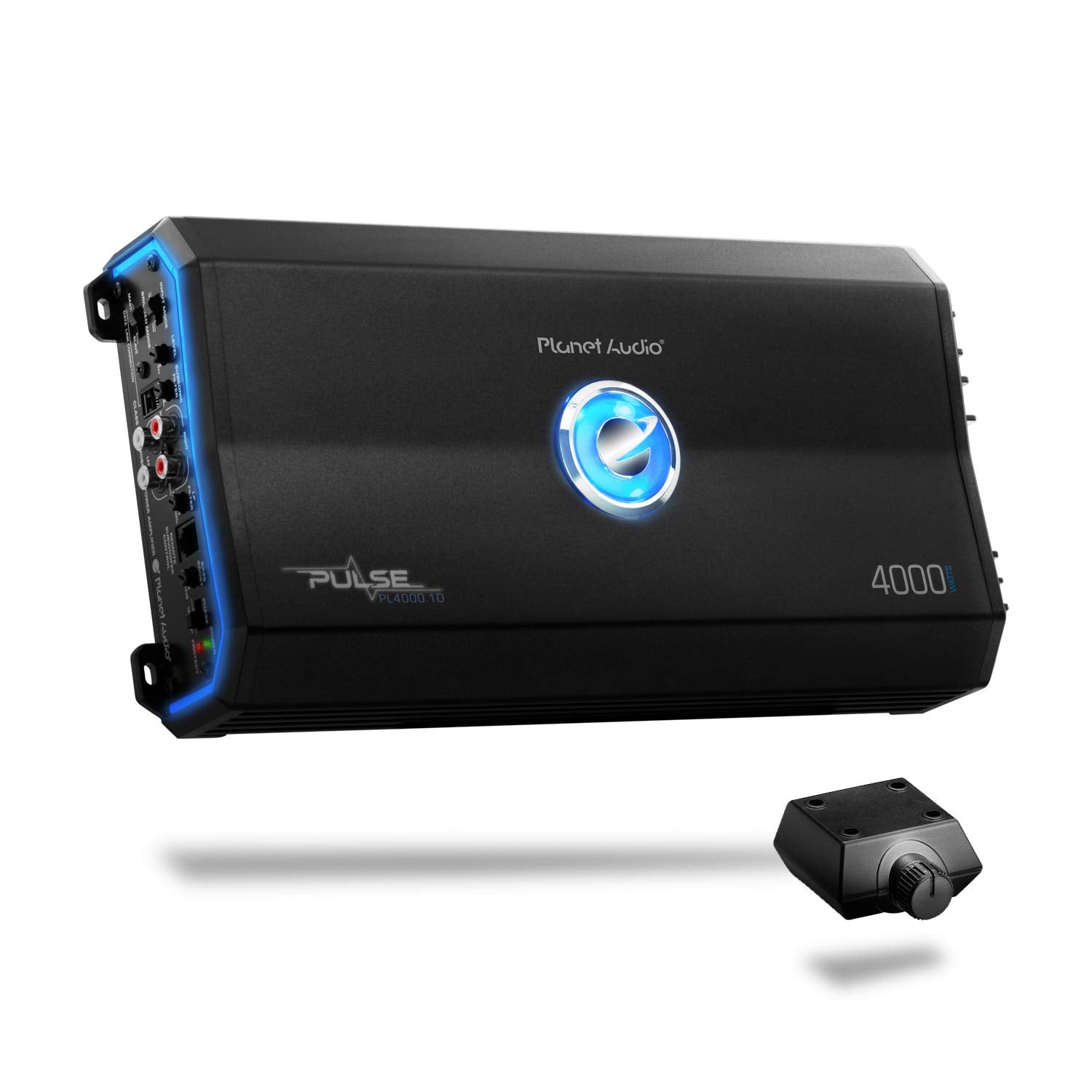 Pulse Series Planet Audio PL4000.1D Class D Monoblock Car Amplifier – 4000 High Output, 1 Ohm Stable, Low Level Inputs, Low Pass Crossover, MOSFET, Hook Up to Subwoofer for Bass