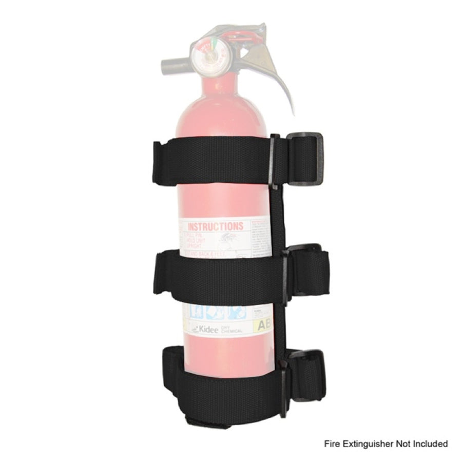 Fire Extinguisher Holder Rugged Ridge 13305.21, Sport Bar, Black; 55-Current Jeep CJ/Wrangler / 20-Current Gladiator