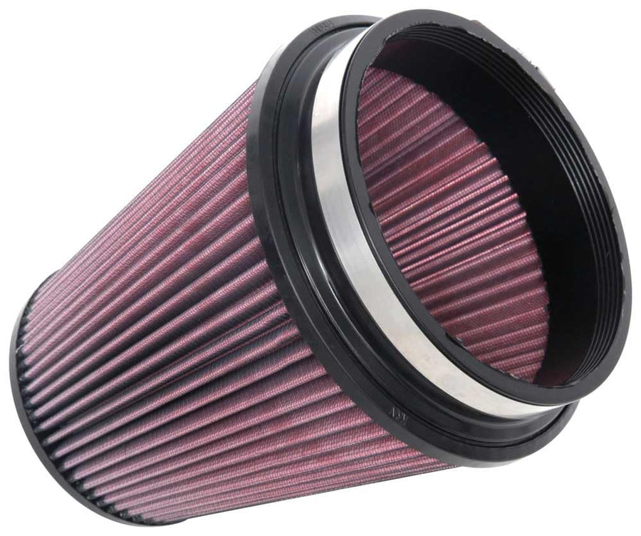 High-Flow K&N Original Lifetime Universal Clamp-On Air Filter: High Performance, Premium, Washable: Flange Diameter: 6 In, Filter Height: 8 In, Flange Length: 0.625 In, Shape: Round Tapered, RU-1044XD