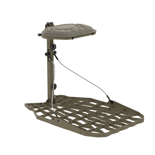 Echo NOVIX Lightweight Hang On Tree Stand - Cast Aluminum Platform Lock On Tree Stand, Adjustable Seat - Hunting Tree Stands & Accessories. USA Made, FDE (Flat Dark Earth)