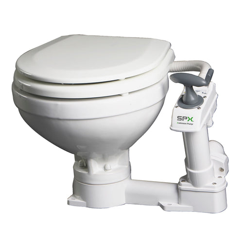 Aqua Toilet Compact Manual - Johnson Pumps, 13-9/16" H x 17-11/16" W x 16-11/16" D